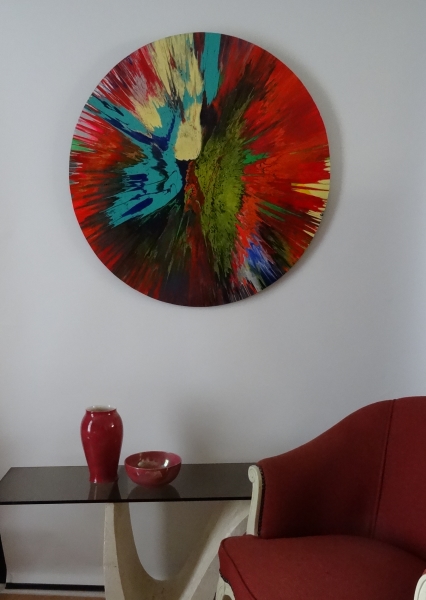 "Collision of a Supernova " £900 85cm(33") diameter. Finished in resin